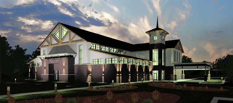 Christ the King – Exterior Night Render